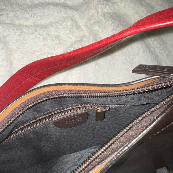 Vintage Bally Brown and Red Leather Shoulder Bag - Picture 6 of 12